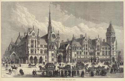 Los Tribunales Reales de Justicia, la fachada de Strand de Frank Watkins